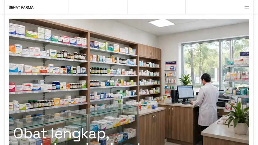 Pharmacy — A pharmacy services page with prescription fulfilment and delivery.