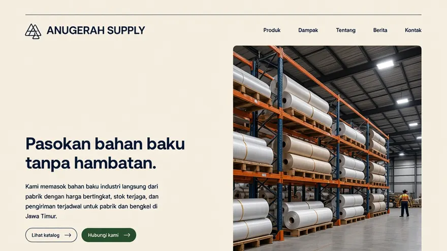 B2B Distributor — A raw-material catalogue with tiered pricing for wholesale buyers.