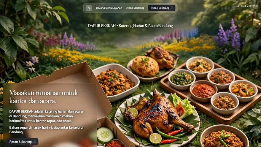 Catering — Daily and event catering packages priced per portion.