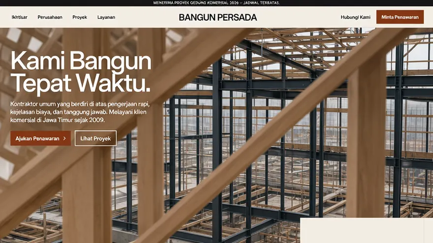 Contractor & Interior — A profile page with project track record and a quote request path.