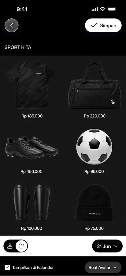 Sports Gear Catalogue — A sports kit builder from jerseys to boots.