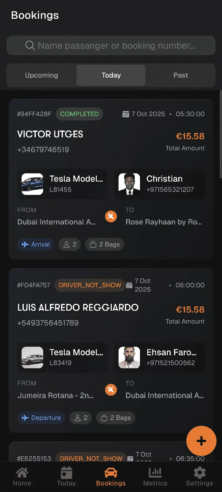Audalimo Booking App: Booking monitor