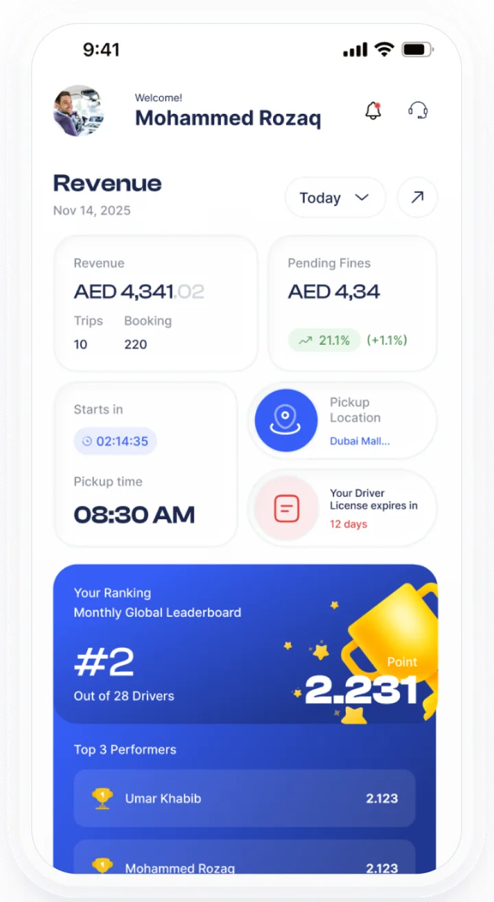 Transportech FMS — Fleet Management System: Driver app